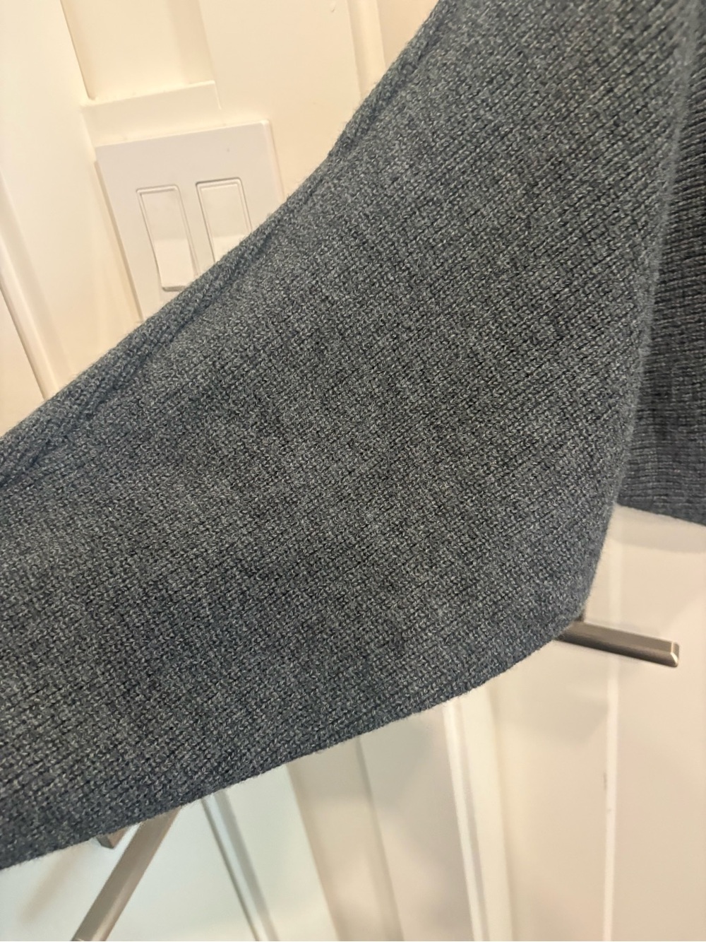 CHARCOAL RIBBED BOATNECK SWEATER - Picture 5 of 5